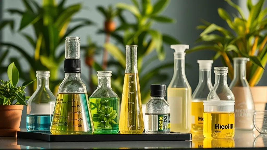 Scientific laboratory testing eco-friendly cleaning solution
