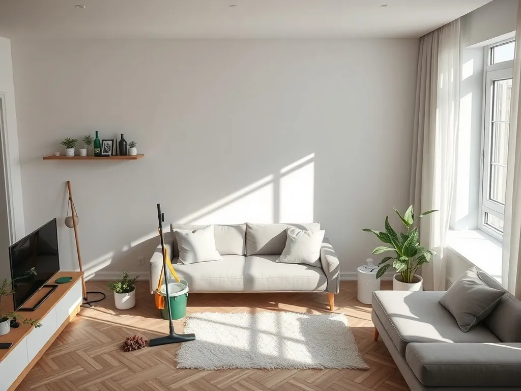 Professional eco-friendly cleaning equipment in a modern min
